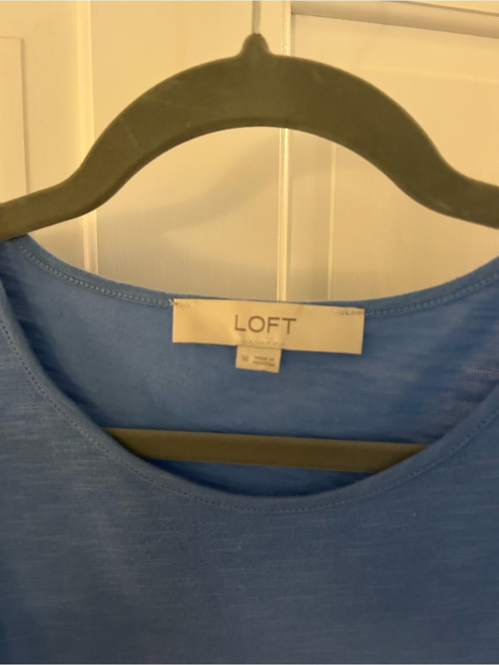 LOFT Light Blue Ruffle Sleeveless DRESS - Picture 2 of 3